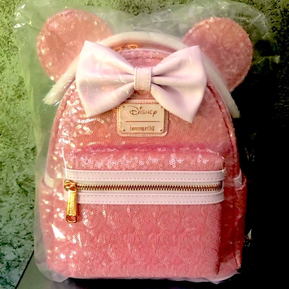 🍬🍭DISNEY LOUNGEFLY sequin cotton candy mini backpack